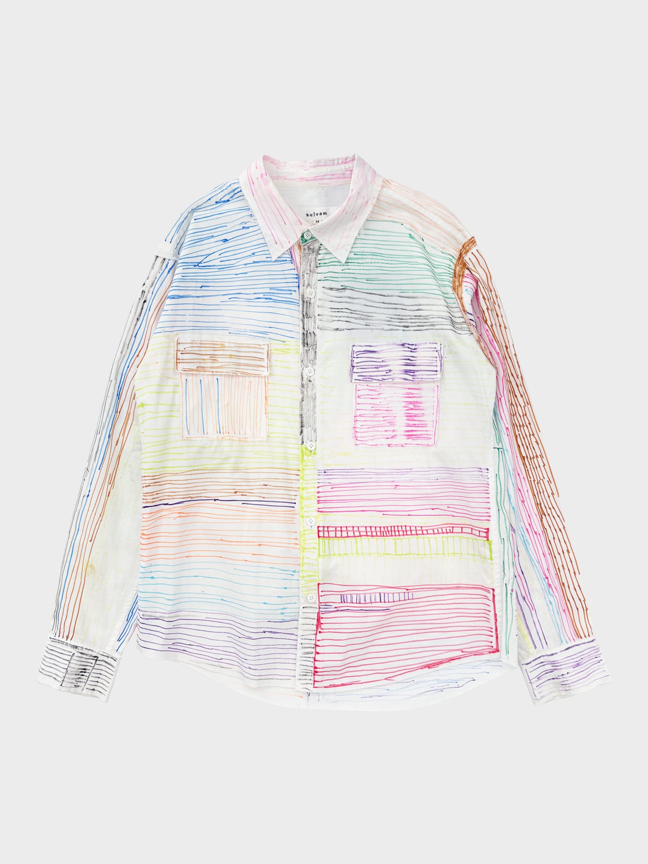 【12月19日(金)販売開始】tam tam dot × sulvam / TOILE ART CUT OFF FLAP POCKET SHIRT (#3)