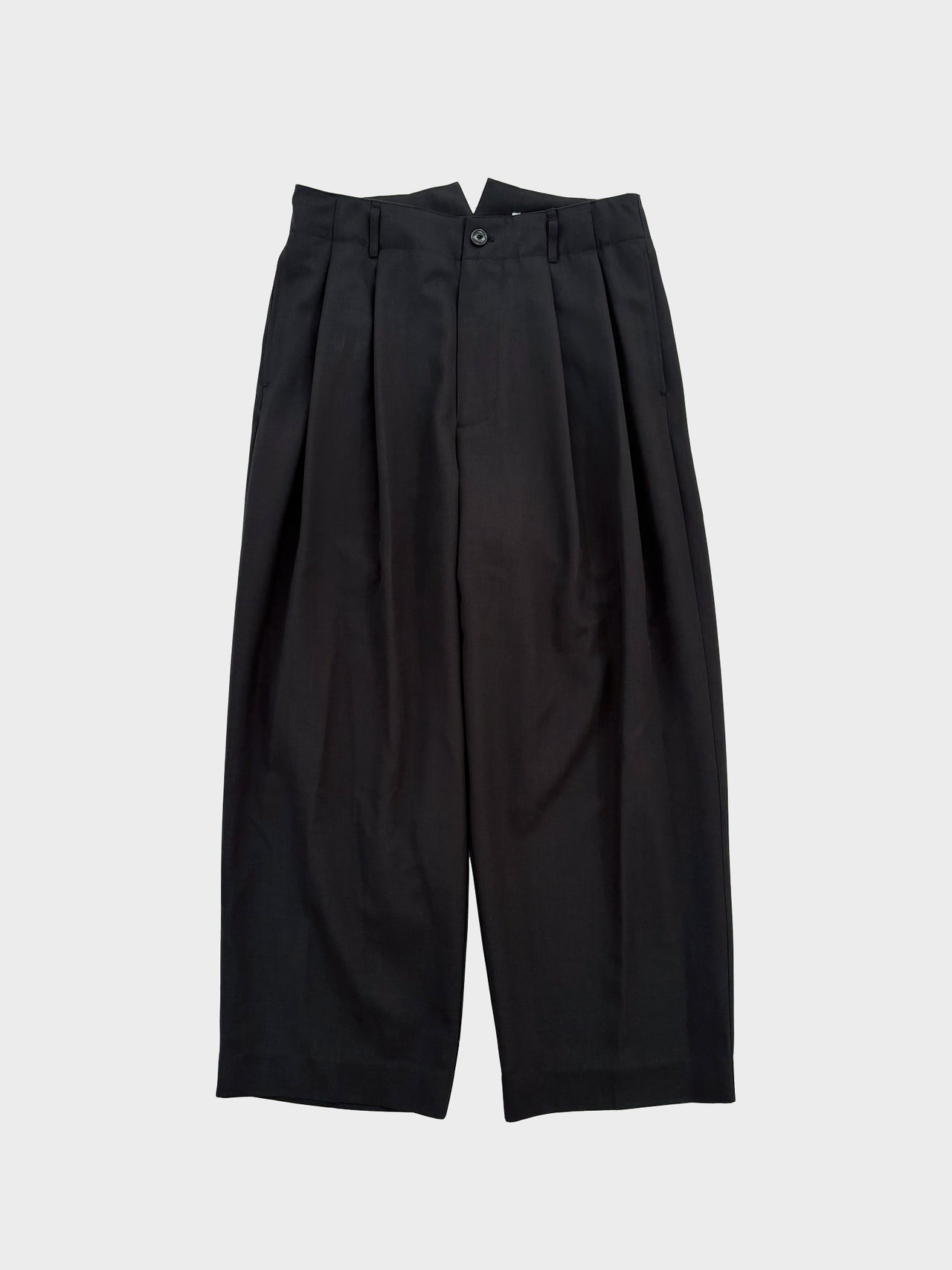 VOAAOV / 2TUCK TAPERED PANTS (BLACK)