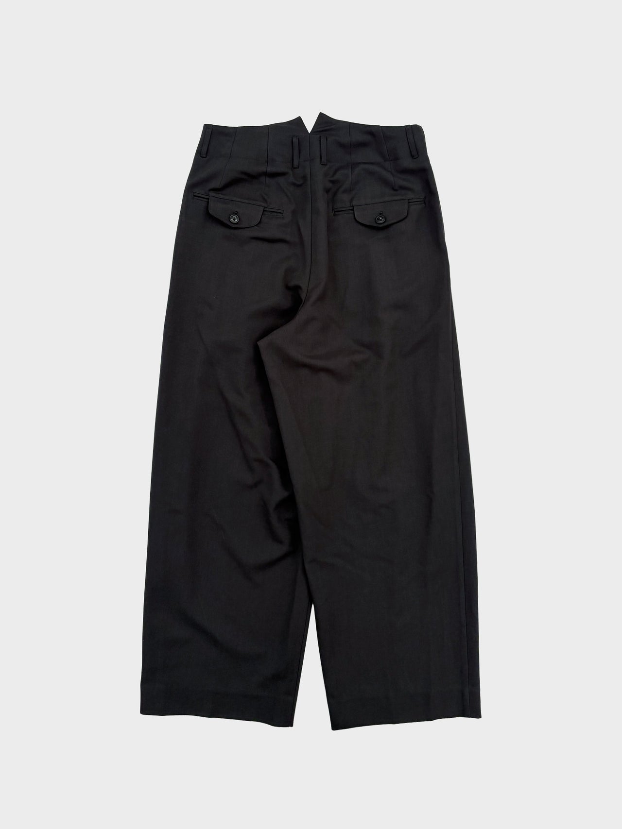 VOAAOV / 2TUCK TAPERED PANTS (BLACK)