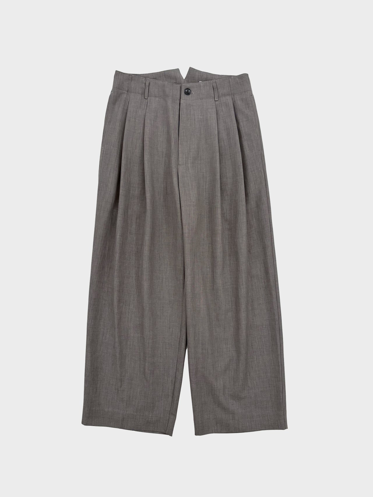 VOAAOV / 2TUCK TAPERED PANTS (GREIGE)