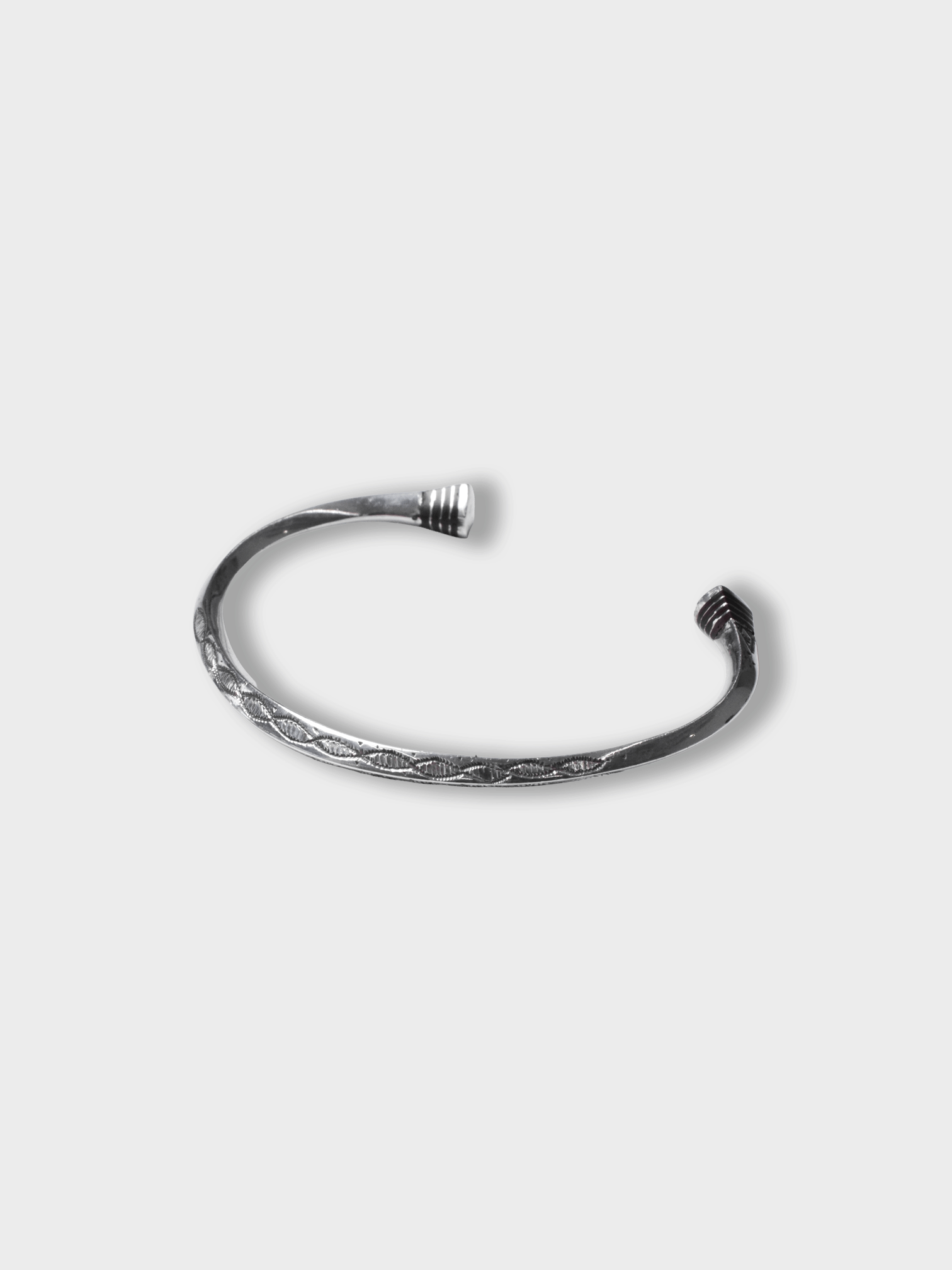 Touareg Silver / EBONY WOOD BANGLE