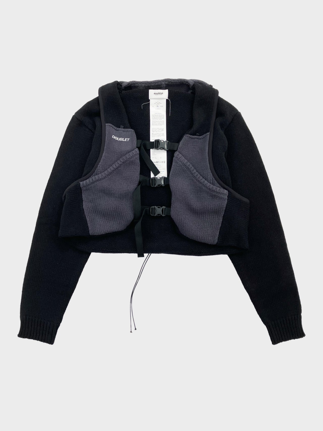 doublet / TRAIL VEST KNIT CARDIGAN (BLACK)