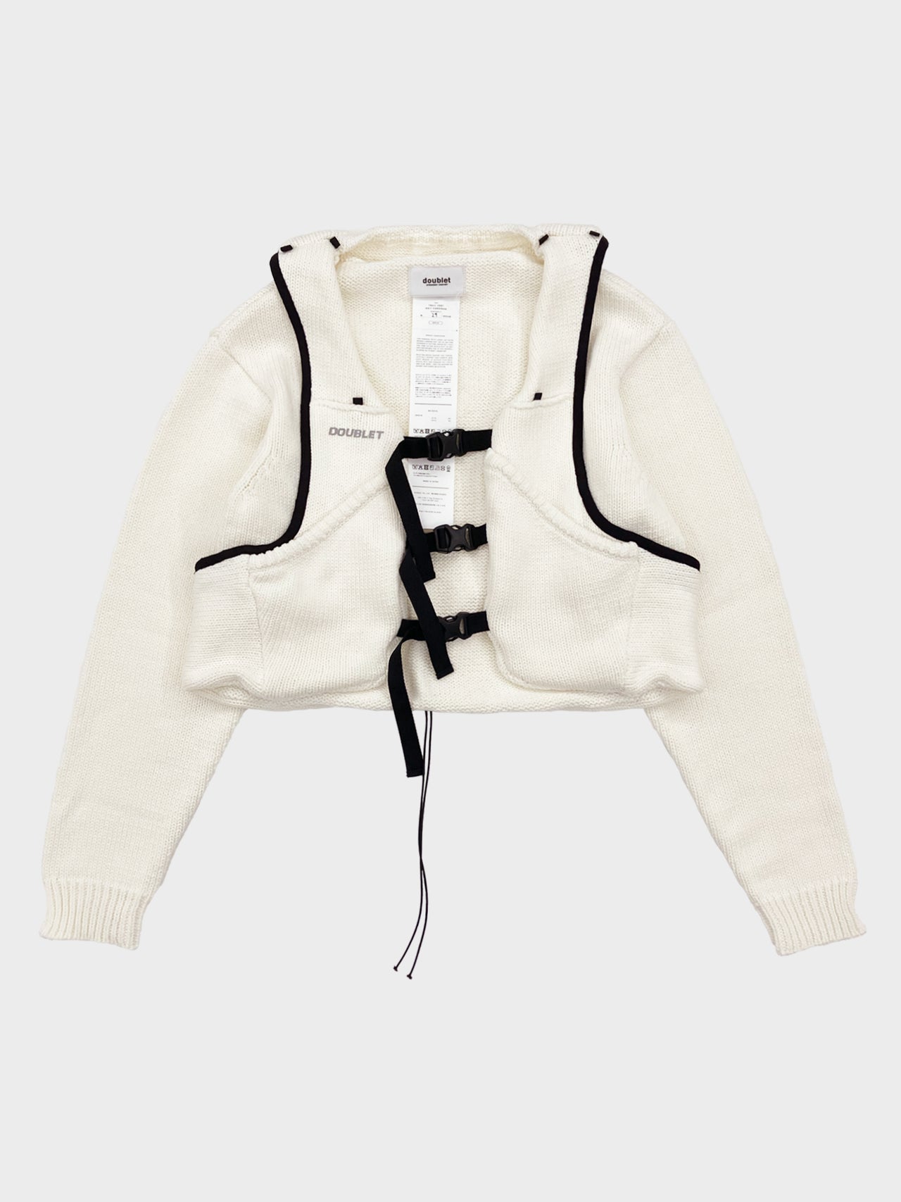 doublet / TRAIL VEST KNIT CARDIGAN (WHITE)