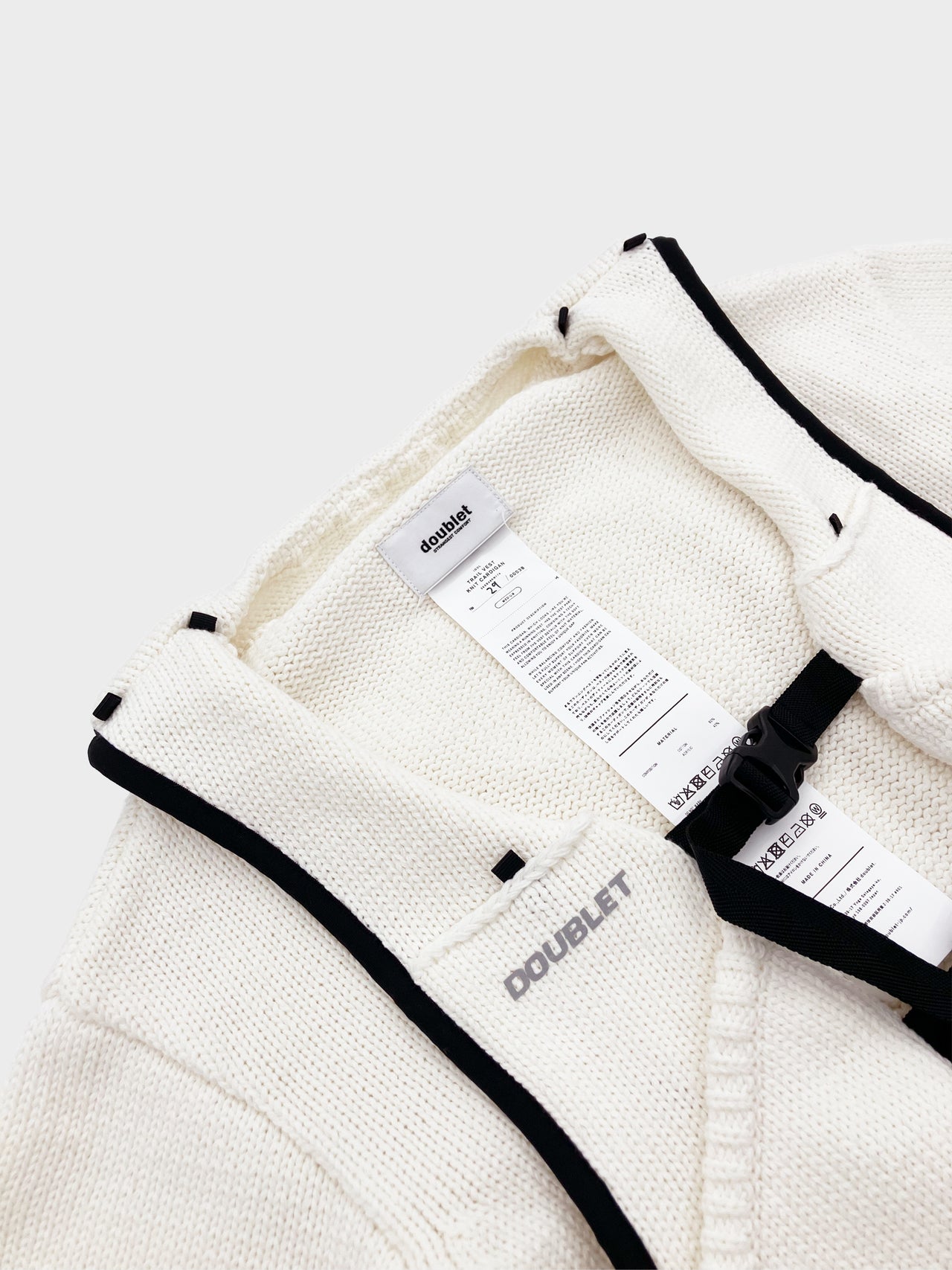 doublet / TRAIL VEST KNIT CARDIGAN (WHITE)