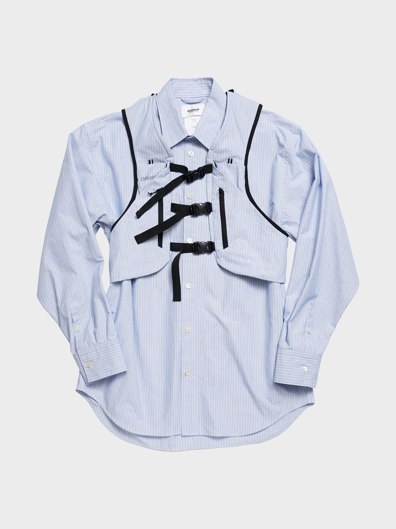 doublet / TRAIL VEST STRIPE SHIRT (BLUE)