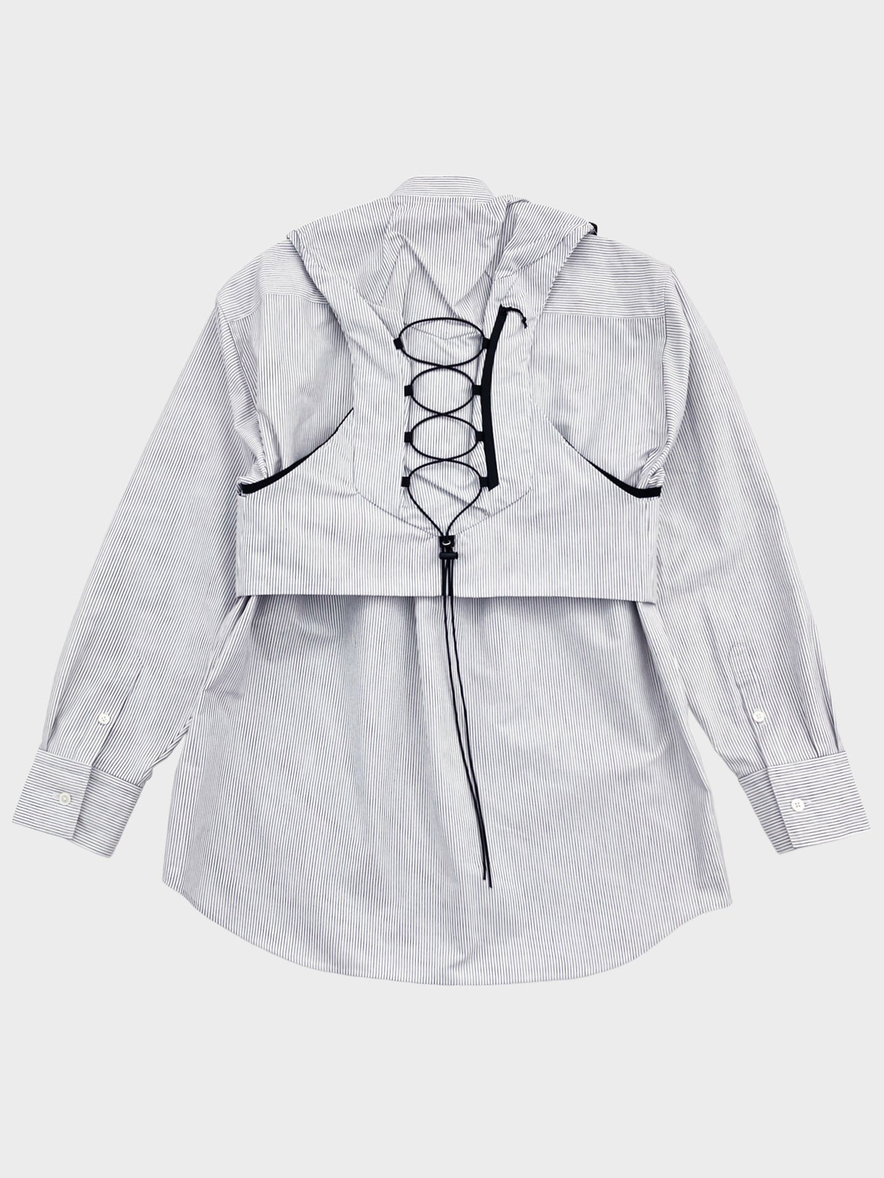 doublet / TRAIL VEST STRIPE SHIRT (WHITE)