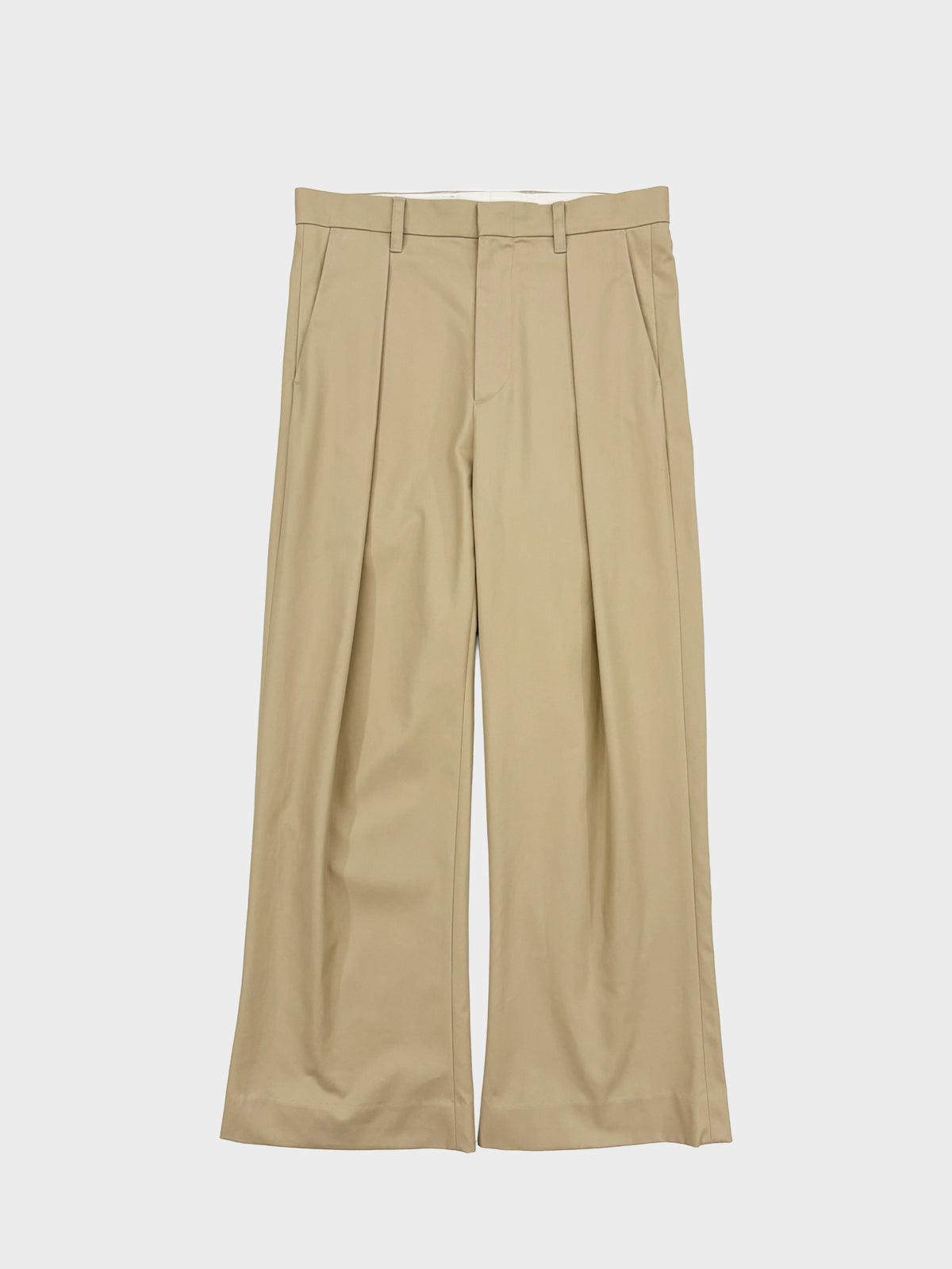 YUTASETOGAWA / TUCK FLARE SLACKS (BEIGE)