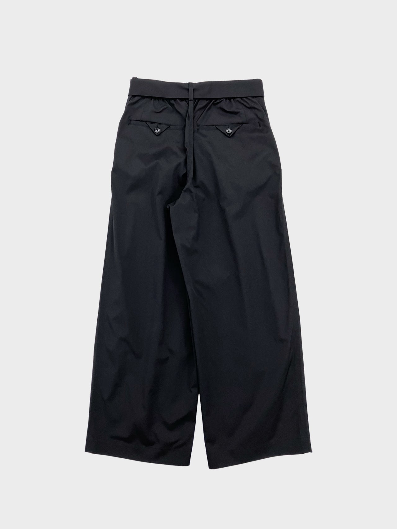 VOAAOV / TWILL BELTED PANTS (BLACK)