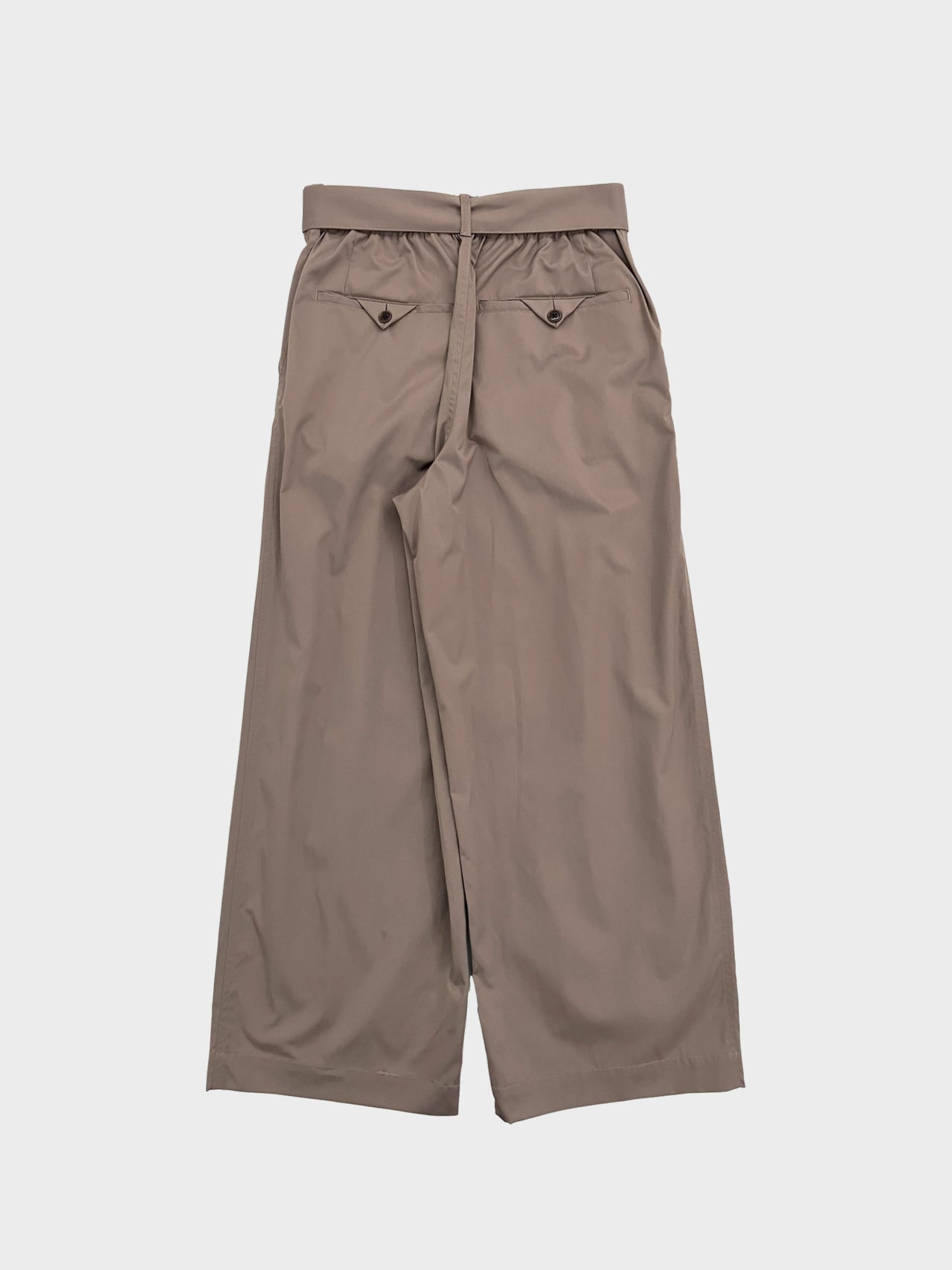 VOAAOV / TWILL BELTED PANTS (L.BROWN)