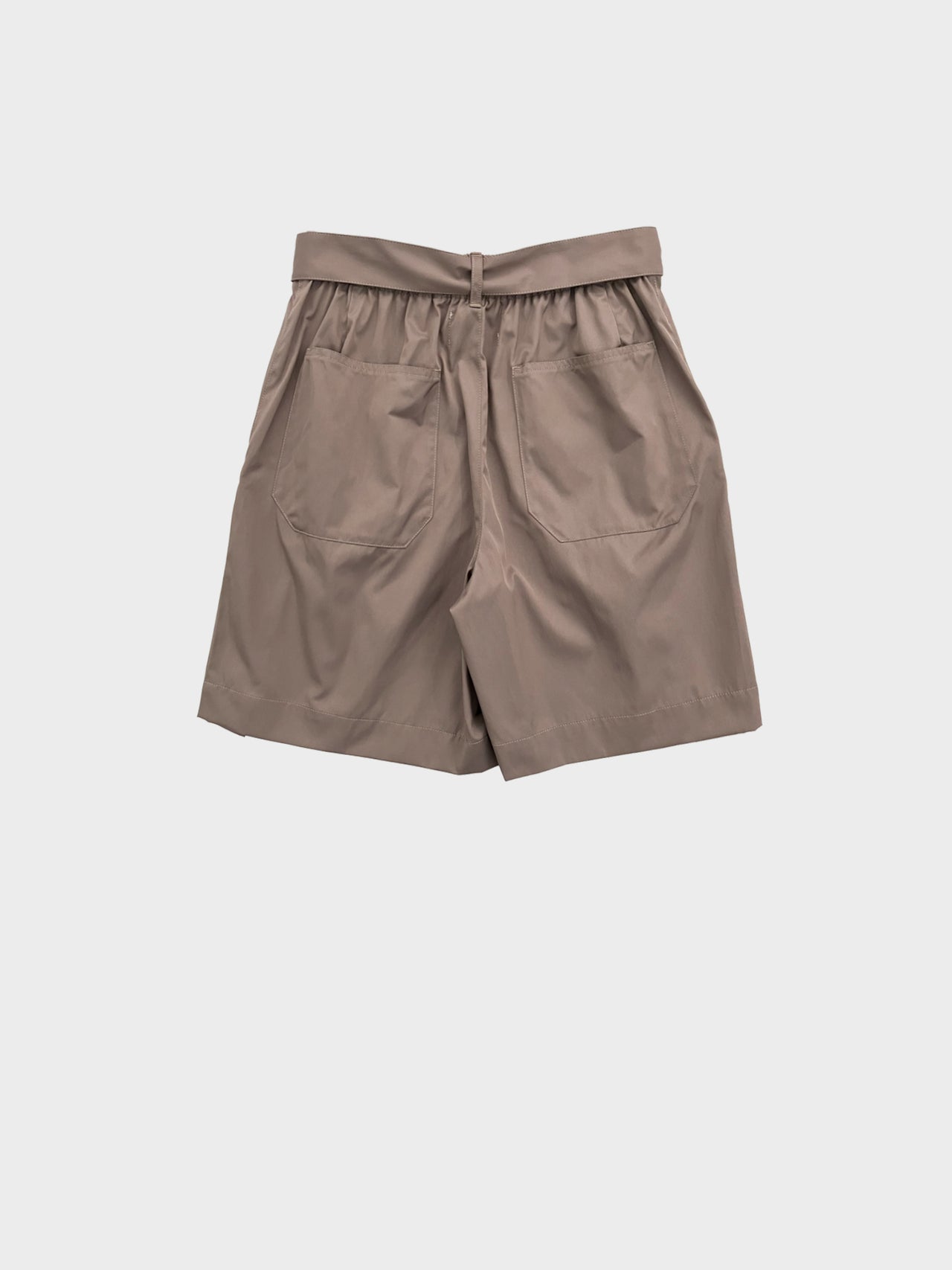 VOAAOV / TWILL BELTED SHORT PANTS (L.BROWN)