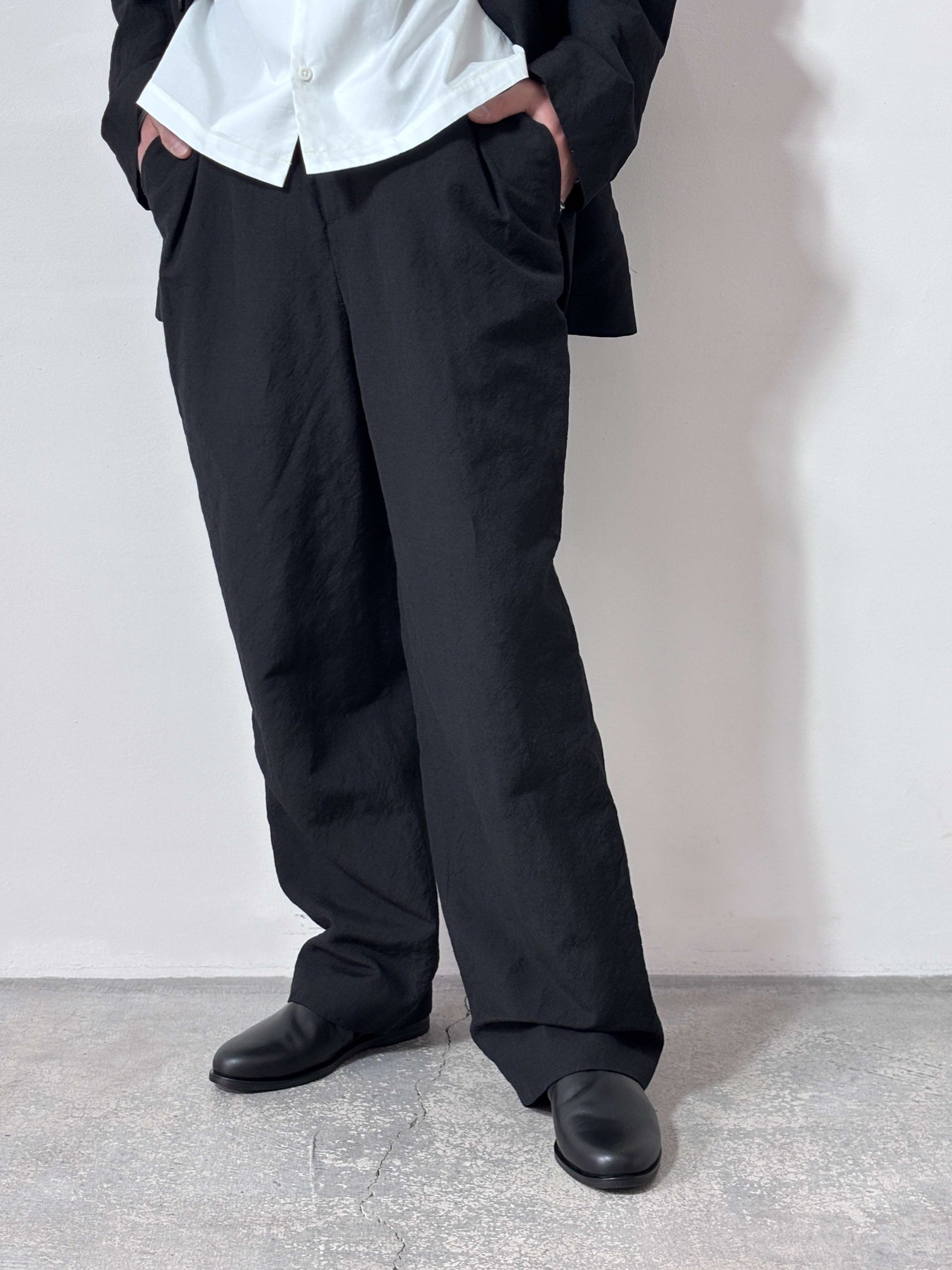 パンツ Digawel Dress Work Trouser DIGAWEL / IN TUCK PANTS(GARMENT WASH) (BLACK)