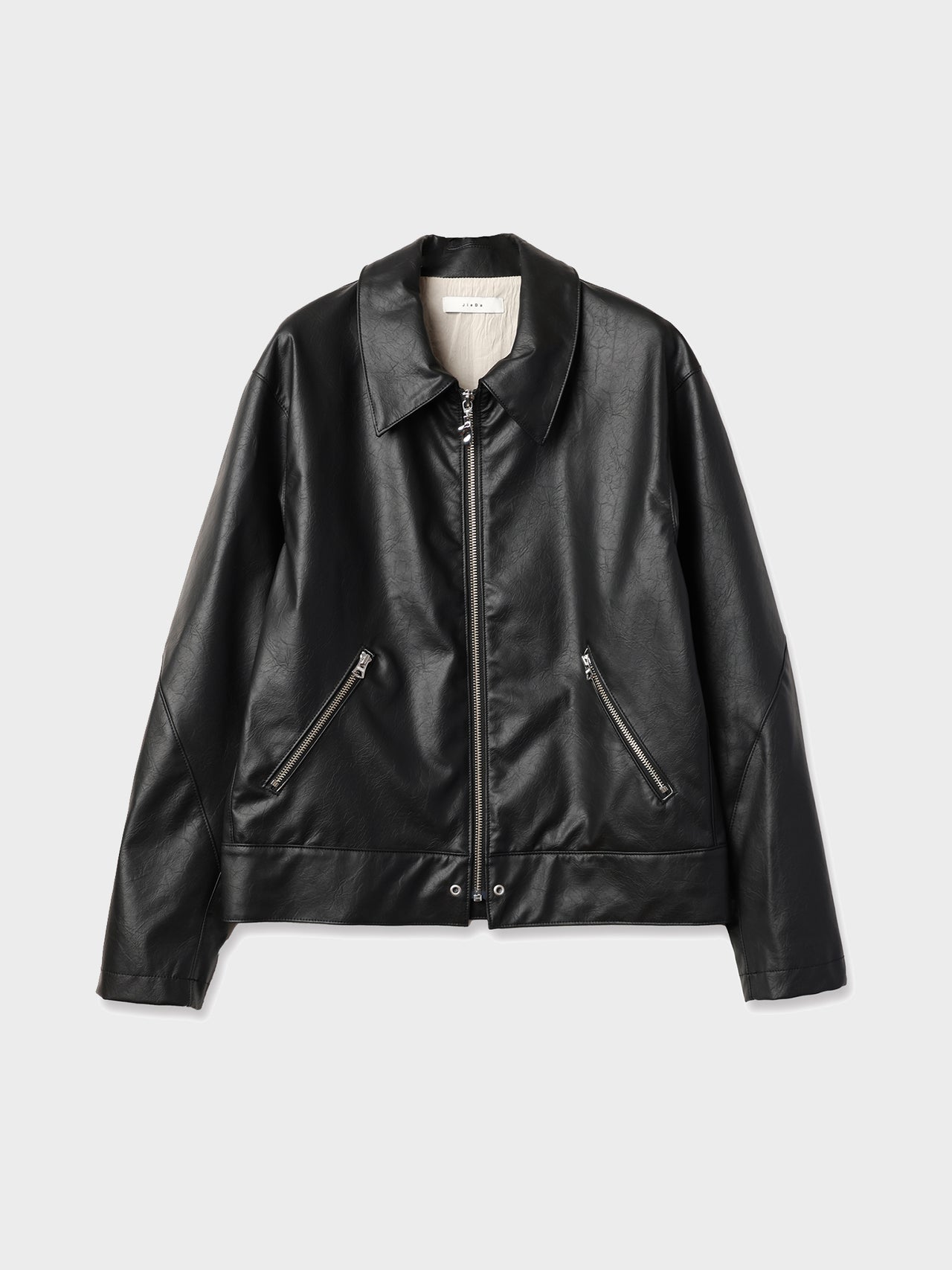 JieDa / VEGAN LEATHER JACKET (BLACK)