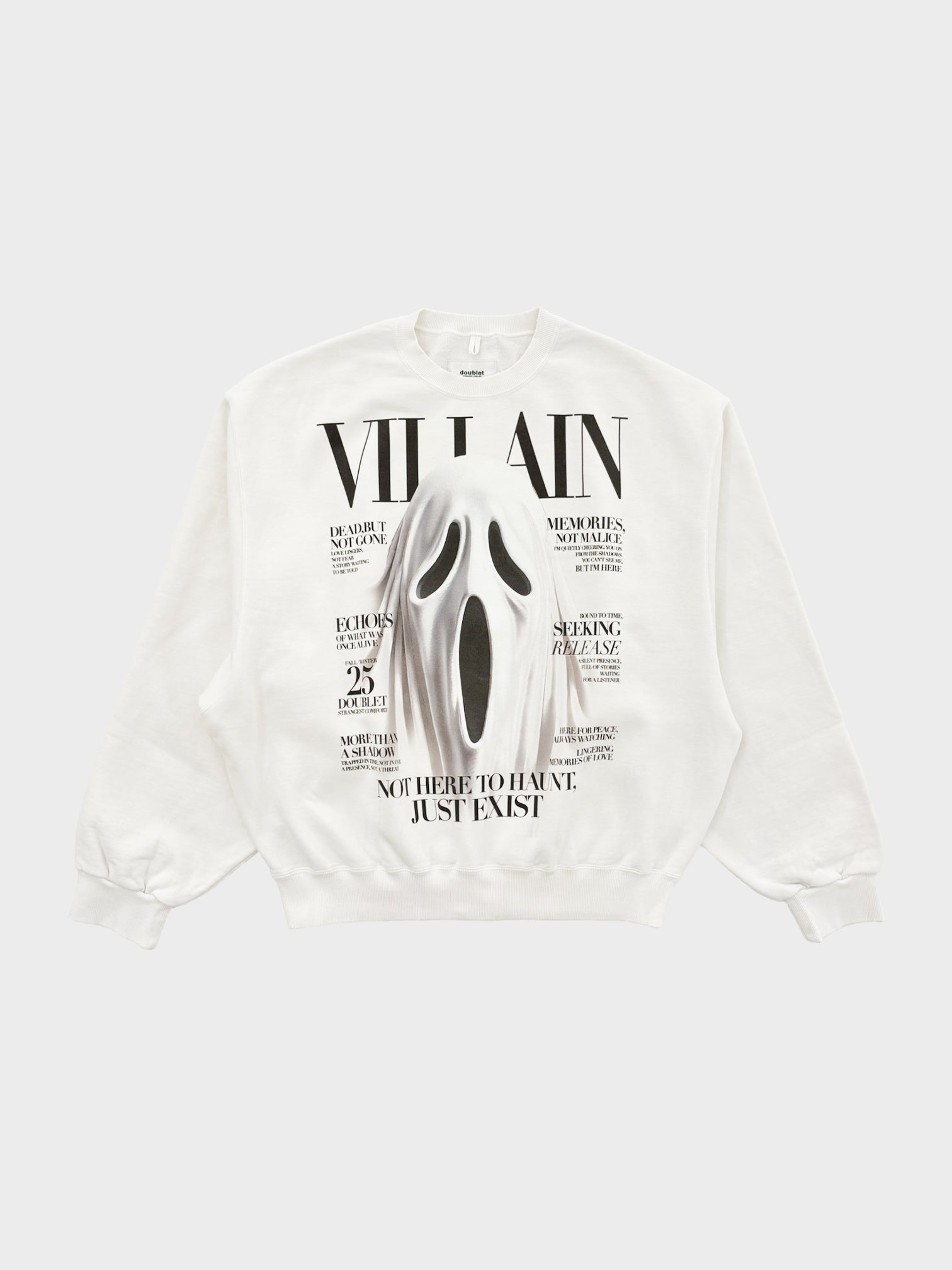 doublet ダブレット / VILLAIN COVER PRINT SWEAT SHIRT doublet / VILLAIN COVER PRINT SWEAT SHIRT (WHITE)