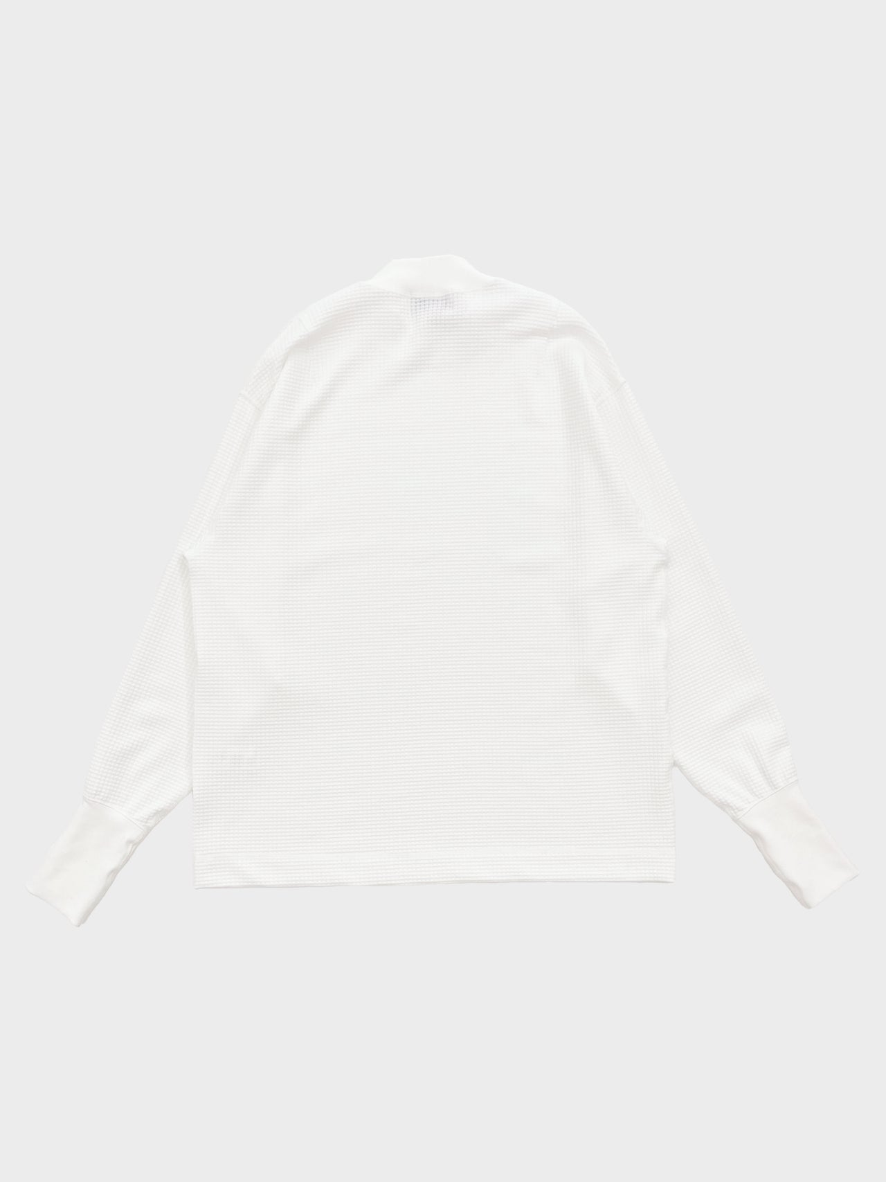 WEWILL /  HIGH NECK WAFFLE T-SHIRT (WHITE)