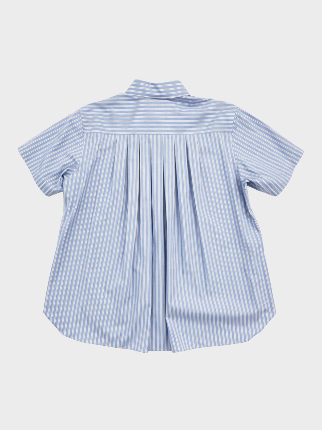 FUMITO GANRYU  / WATTEAU PLEATS SHIRT (STRIPE)