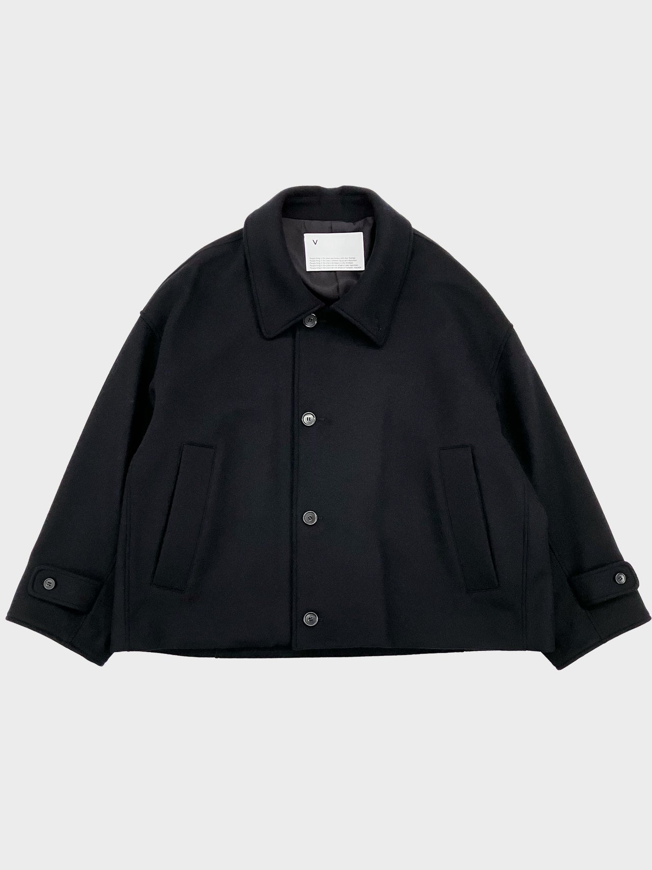 VOAAOV / WOOL BEAVER BLOUSON (BLACK)