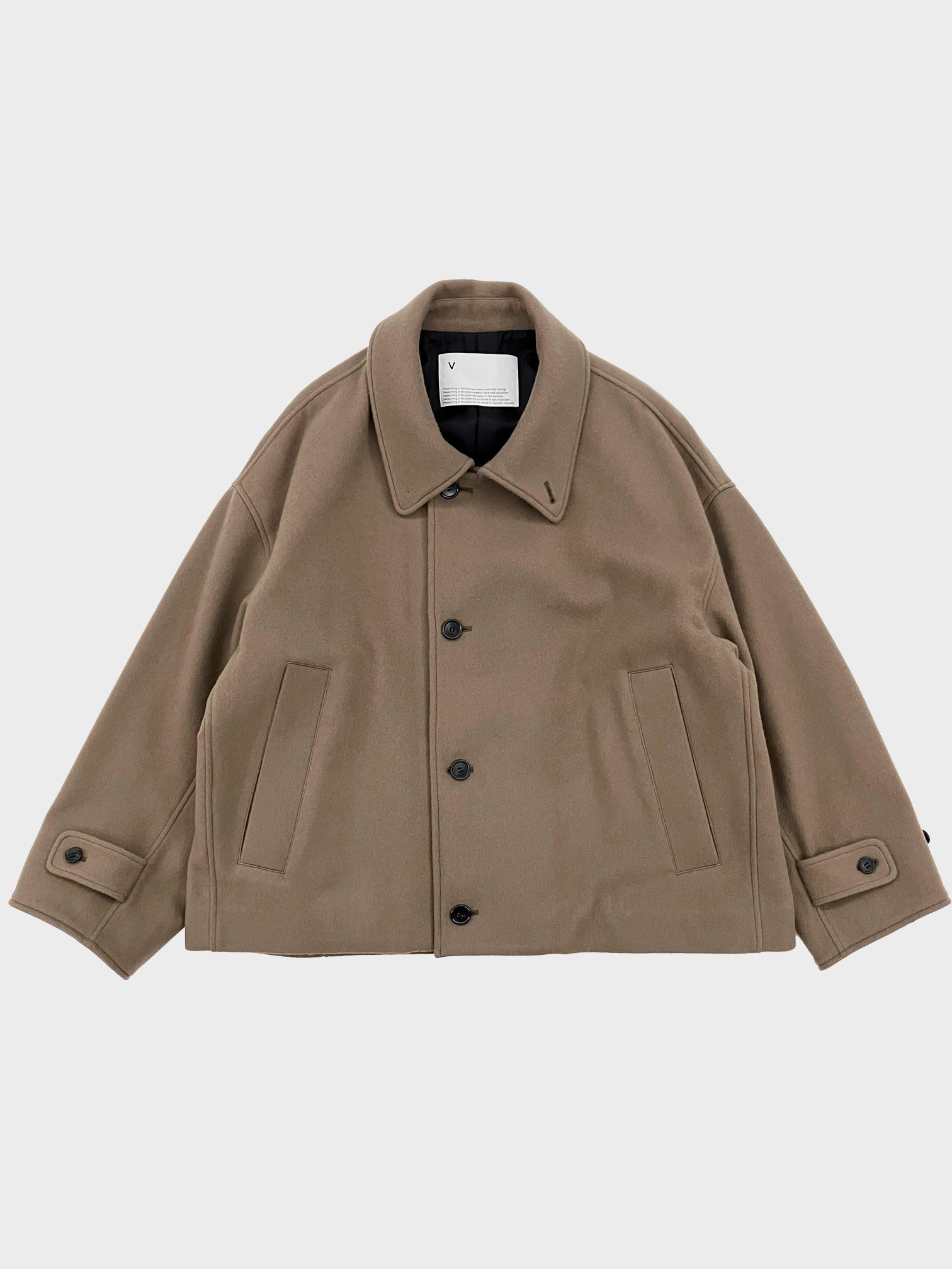 VOAAOV / WOOL BEAVER BLOUSON (GREIGE)