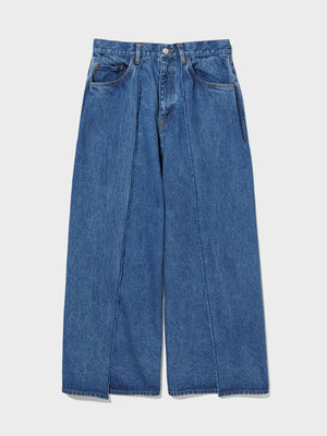 Sasquatchfabrix. / WIDE DENIM PANTS (INDIGO BLUE)