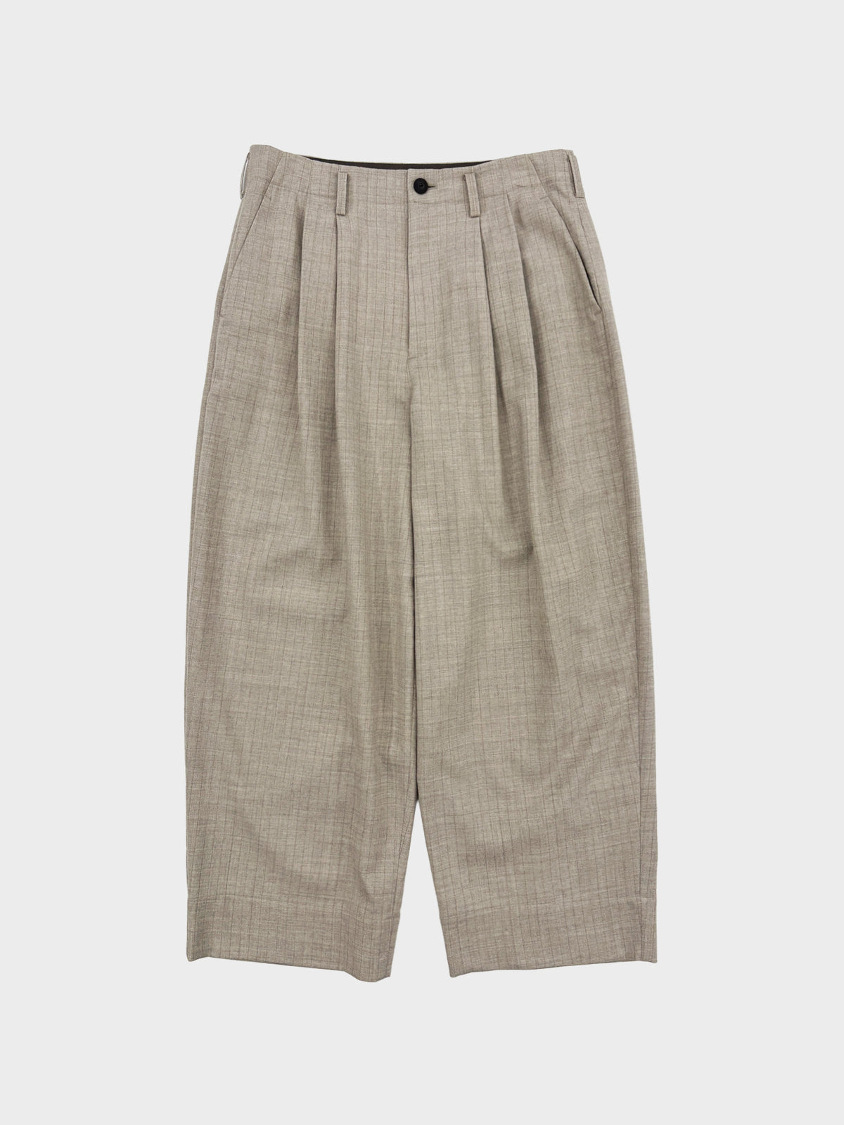 Dulcamara / よそいきシンプル2タックワイドPT (BEIGE STRIPE)