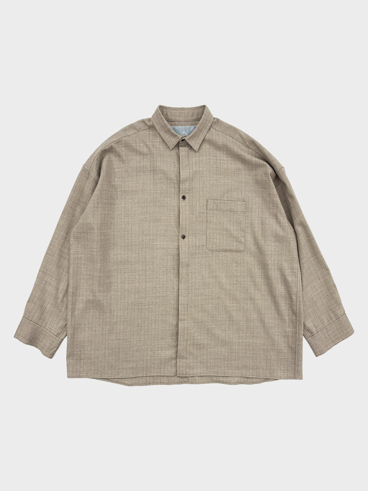 Dulcamara / よそいきワイドBOXシャツ (BEIGE STRIPE)