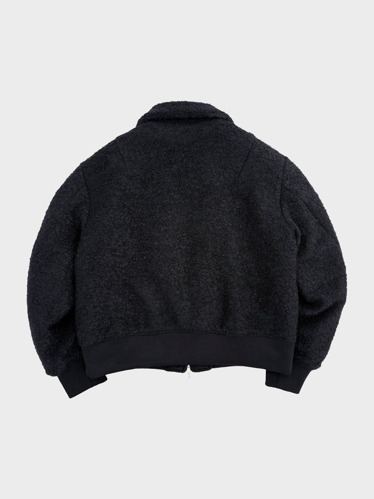 URU / WOOL BOA ZIP UP BLOUSON (BLACK)