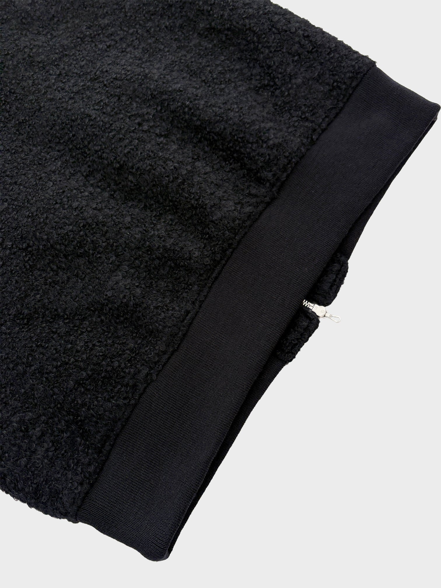 URU / WOOL BOA ZIP UP BLOUSON (BLACK)