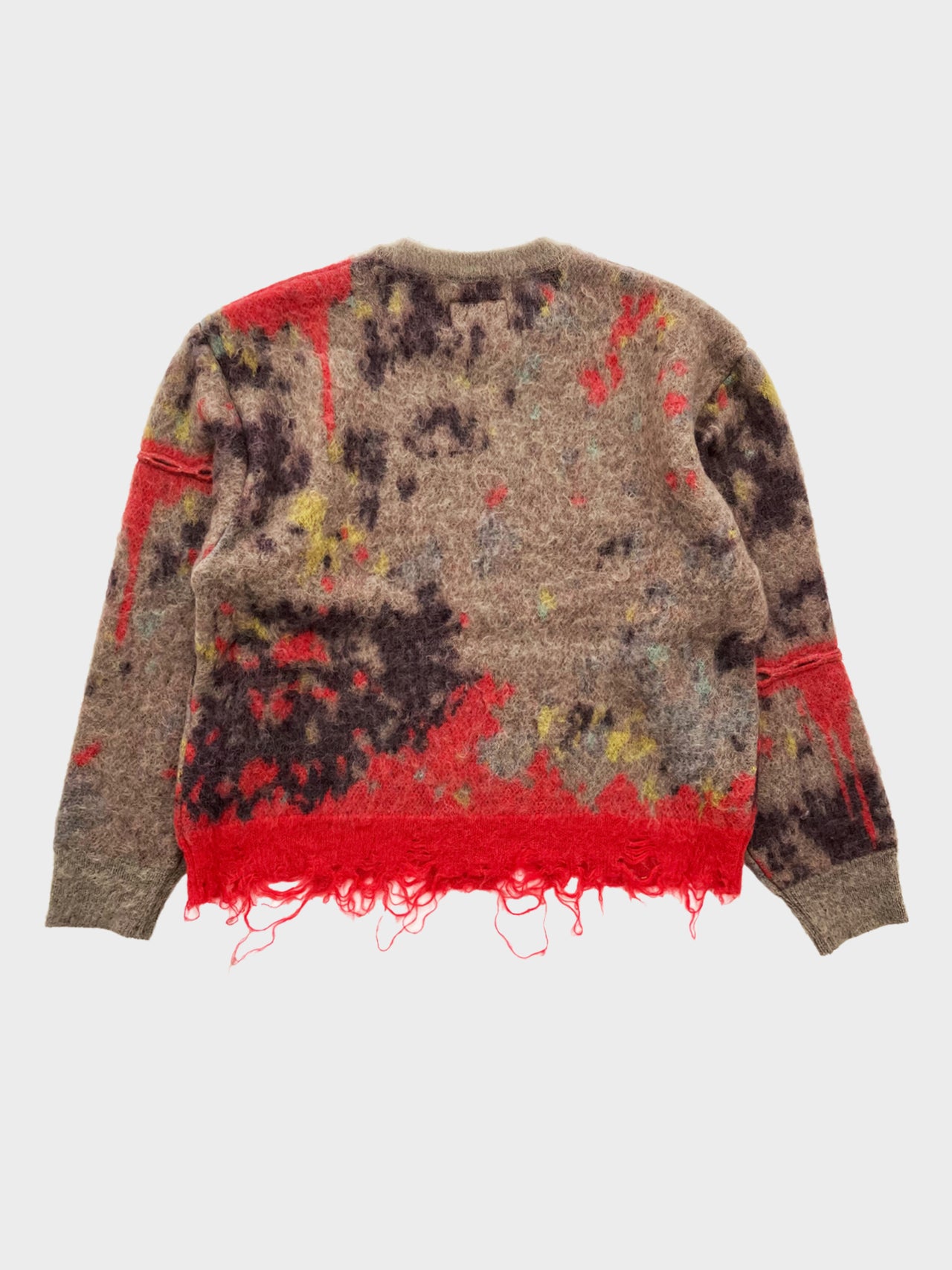 doublet / ZOMBIE WORN KNIT PULLOVER (BROWN)