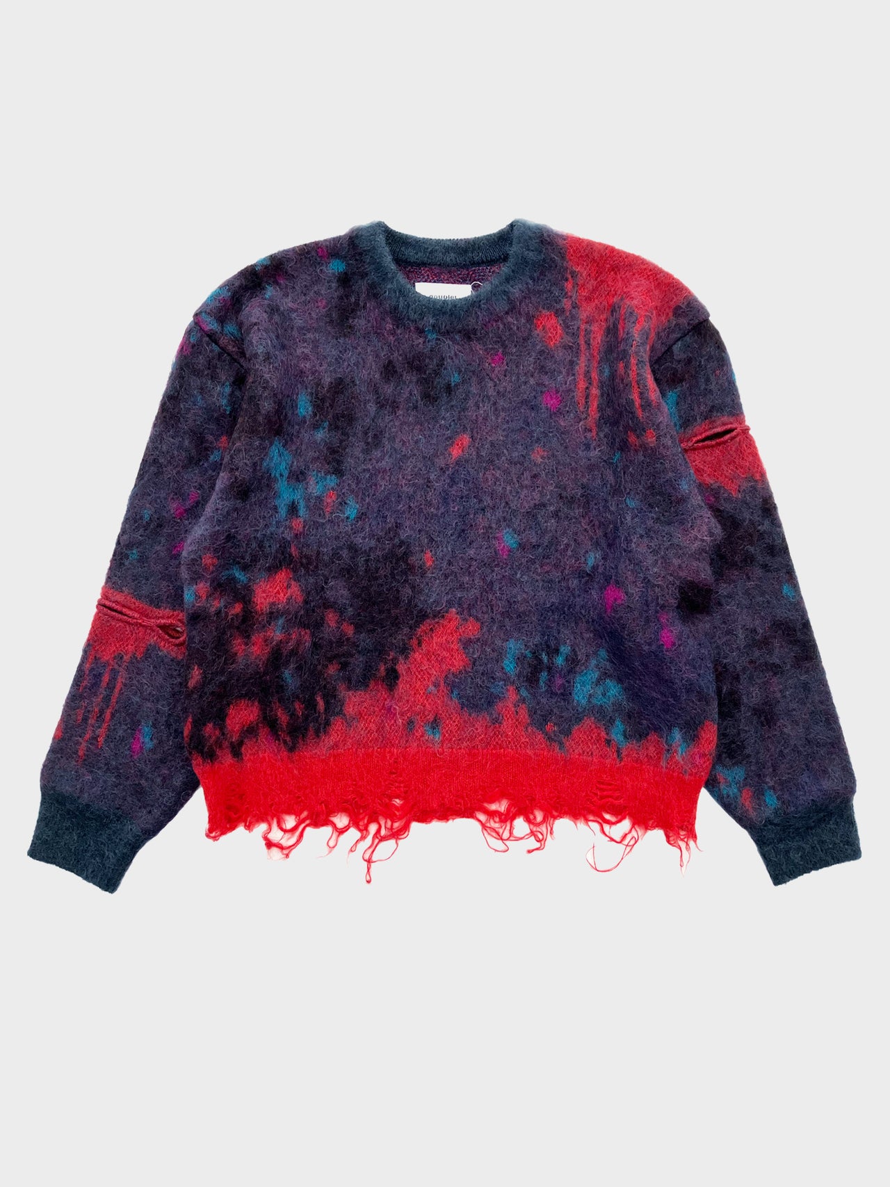 doublet / ZOMBIE WORN KNIT PULLOVER (D.BLUE)