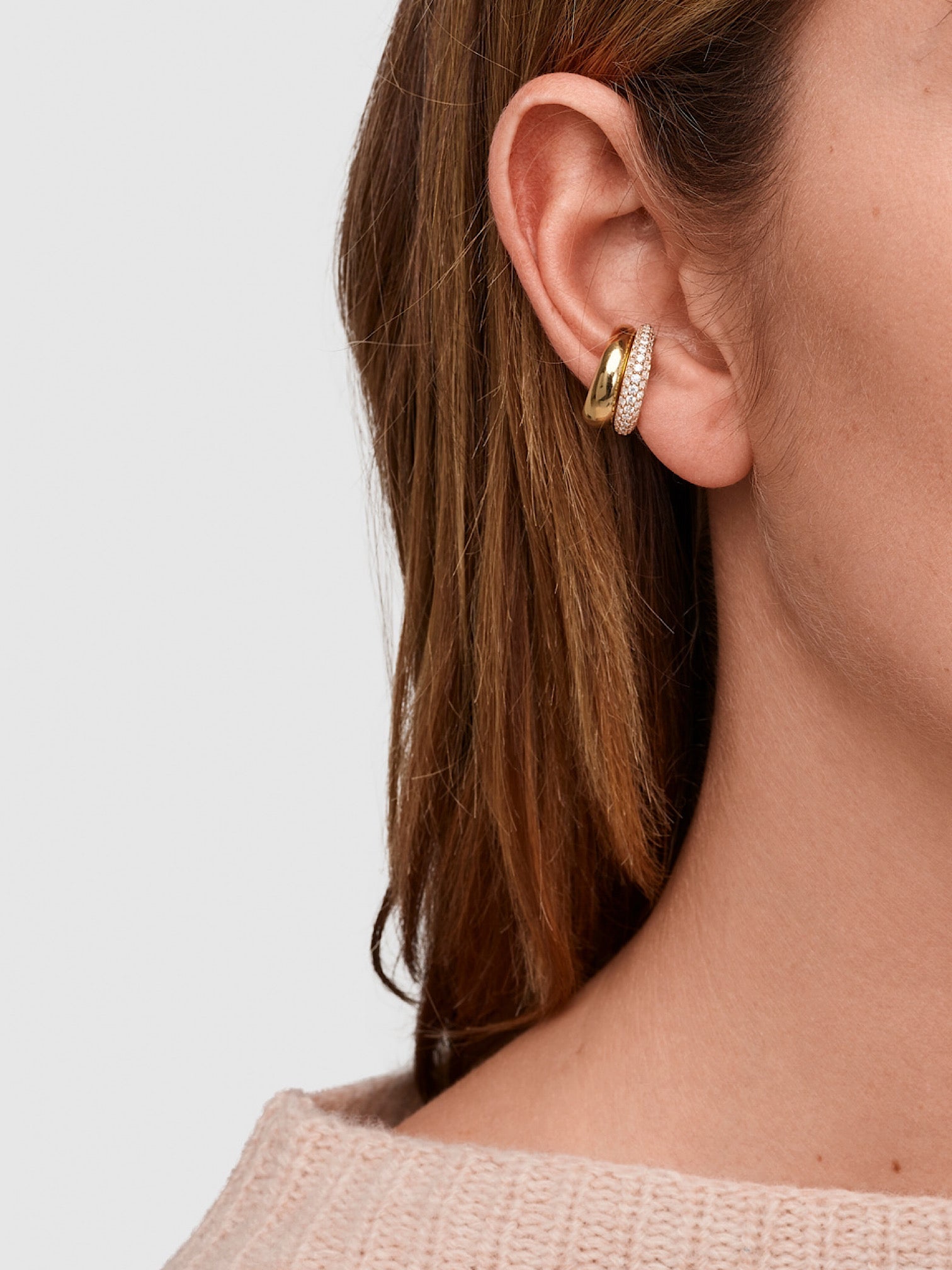 TOMWOOD / EAR CUFF SLIM ZIRCONIA (GOLD)