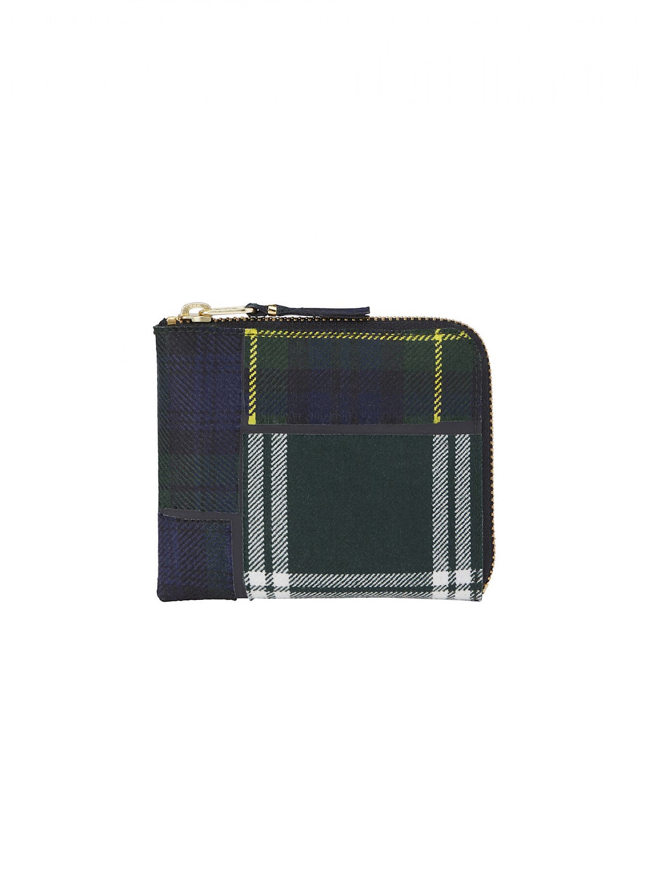 CdG Wallet / TARTAN PATCHWORK COINCASE(GREEN)