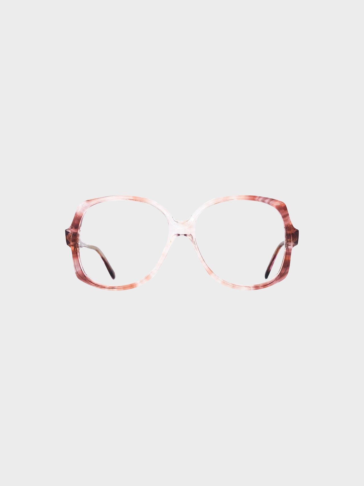 FRENCH VINTAGE / Clear glasses (PINK BROWN) #FV08