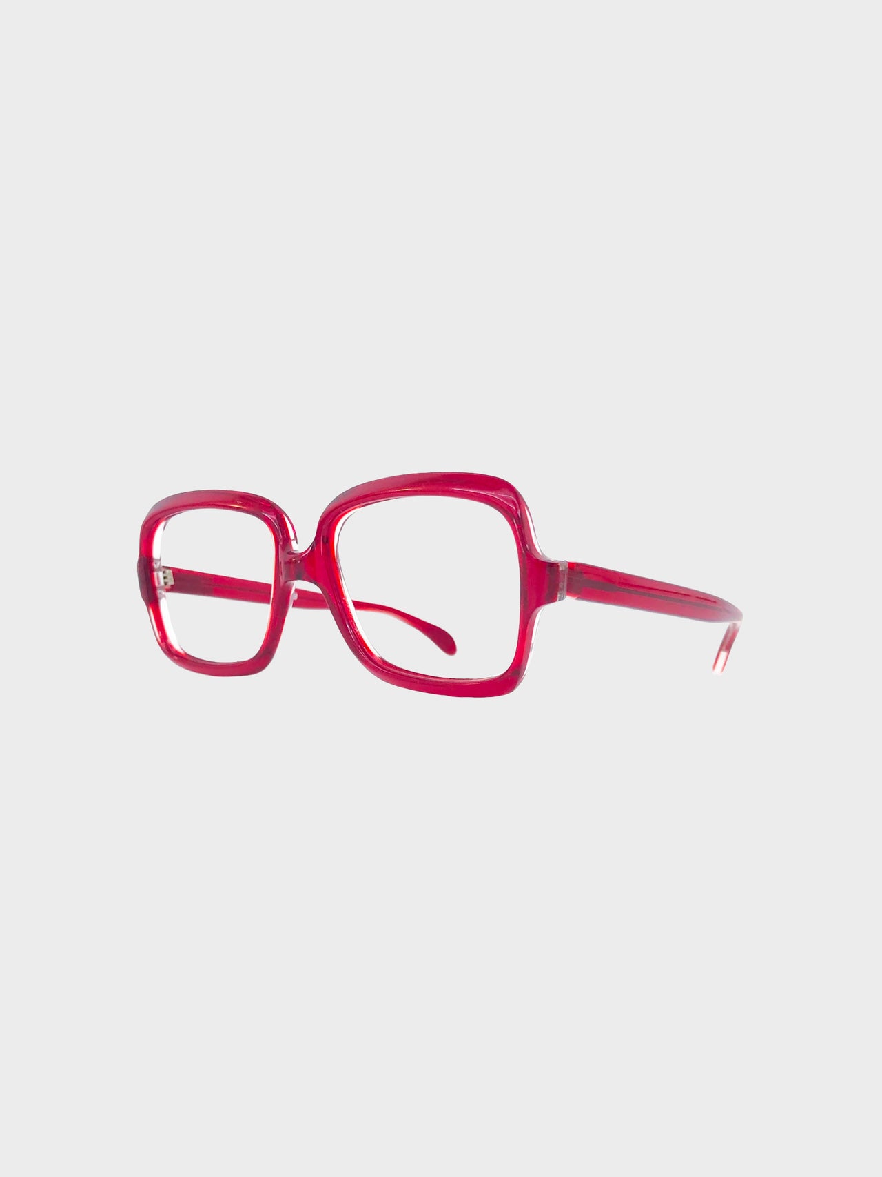 FRENCH VINTAGE / Clear glasses (RED) #FV11