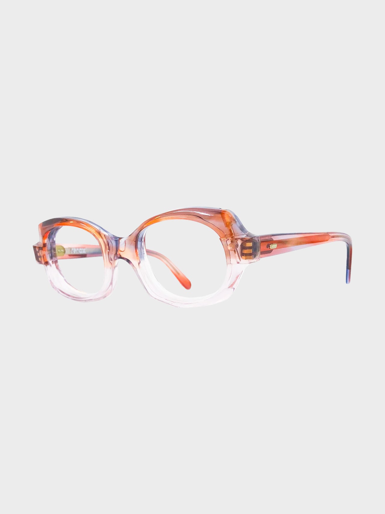 FRENCH VINTAGE / Clear glasses (PINK BROWN) #FV25