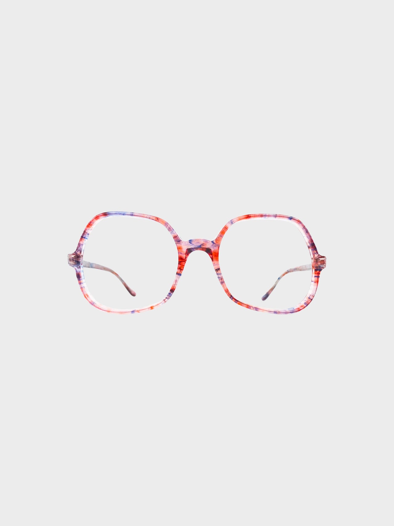 FRENCH VINTAGE / Clear glasses (ORANGE BLUE) #FV41