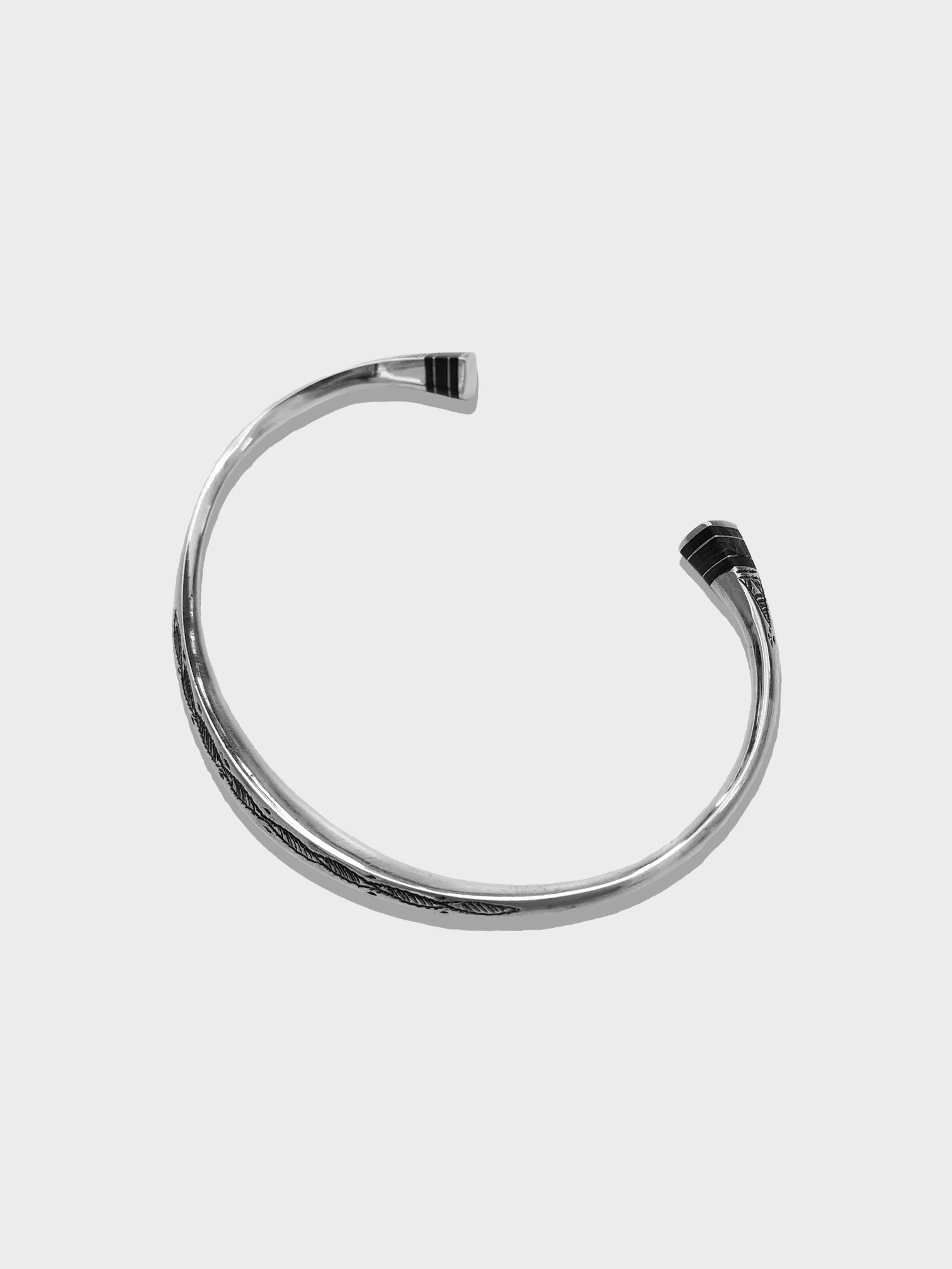 Touareg Silver / EBONY WOOD BANGLE