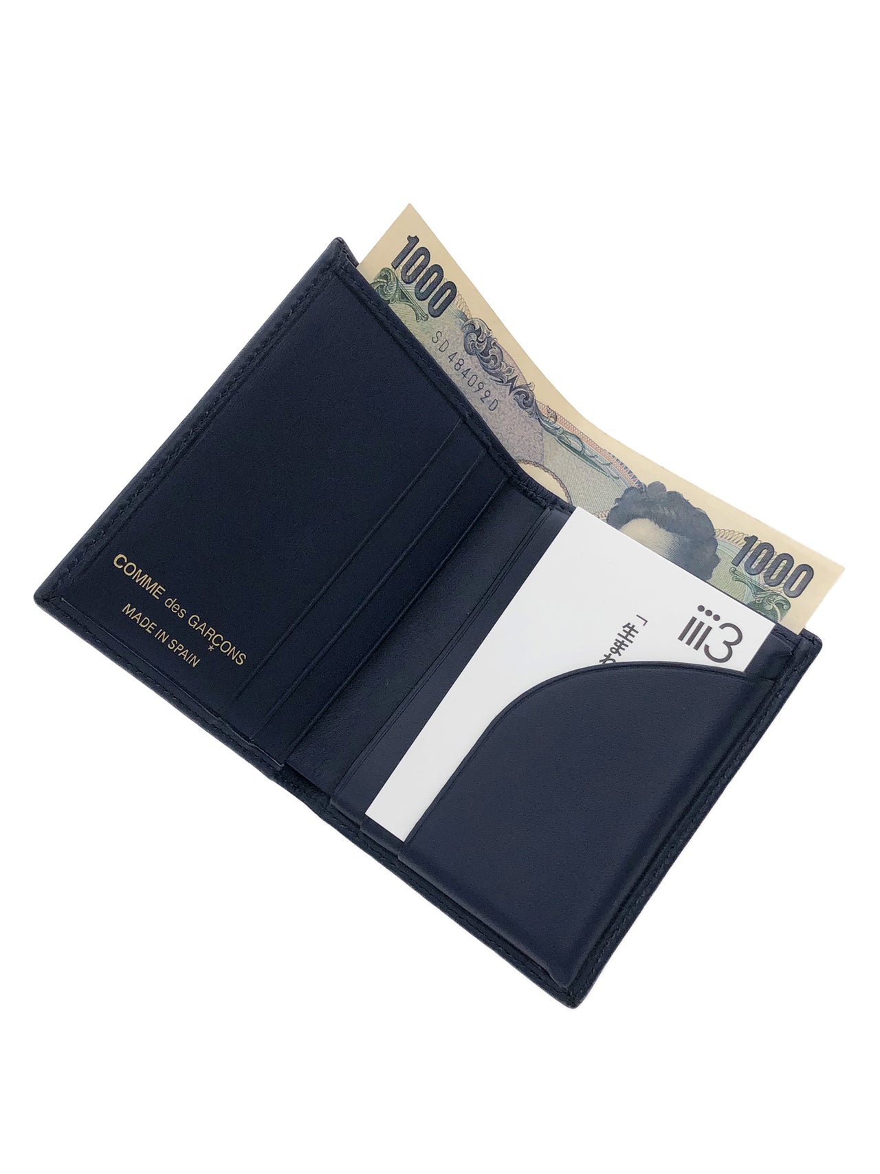 COMME des GARCONS Wallet / CLASSIC LEATHER LINE BILFOLD WALLET (NAVY)